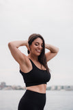Charcoal Ribbed Seamless Leggings