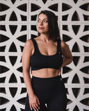Charcoal Ribbed Seamless Leggings